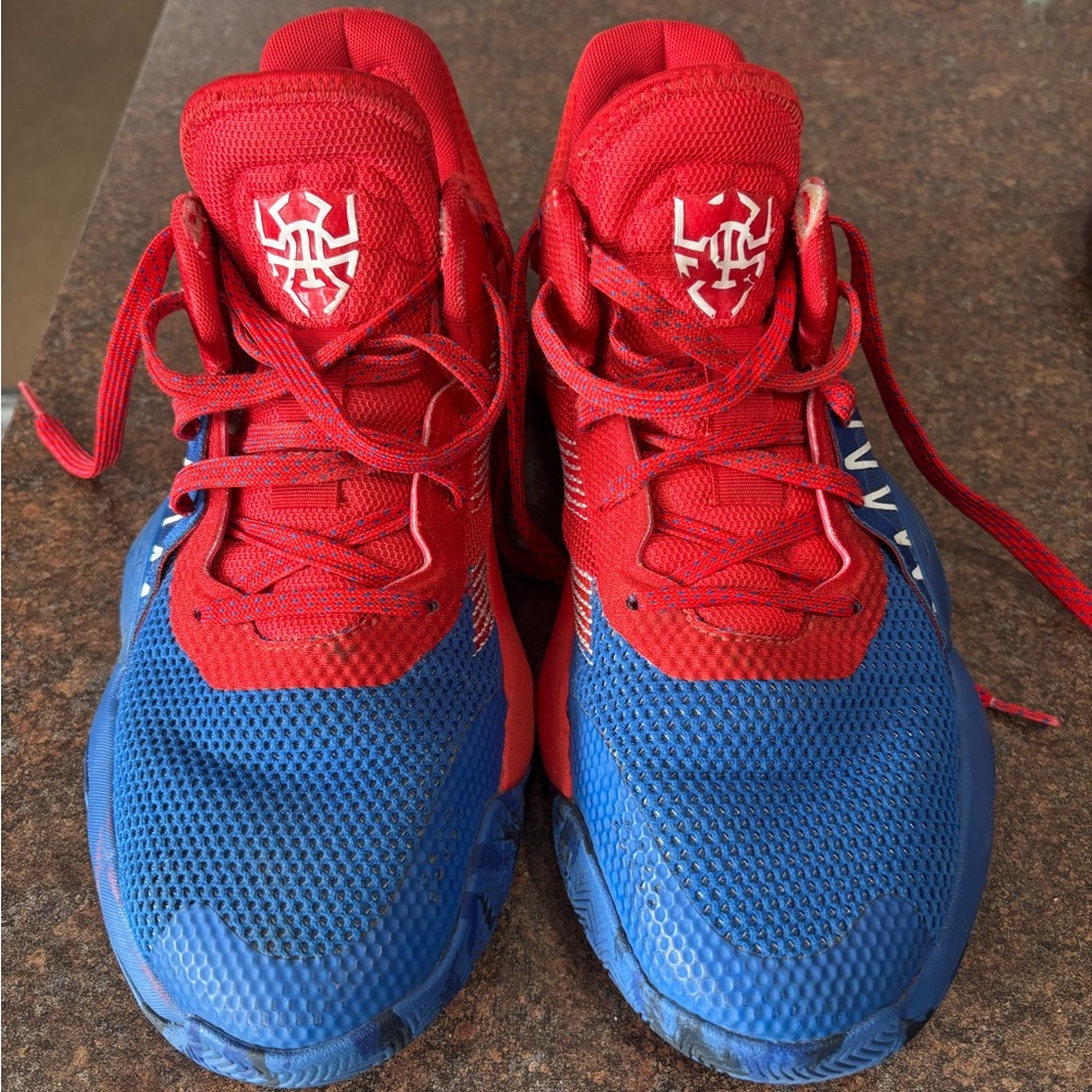 adidas Red and Blue Athletic Shoes